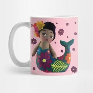 Mexican mermaid rag doll muñeca lele original maria toy from queretaro mexico Mug